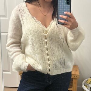 Camila Coelho Mohair & Wool Blend Cardigan